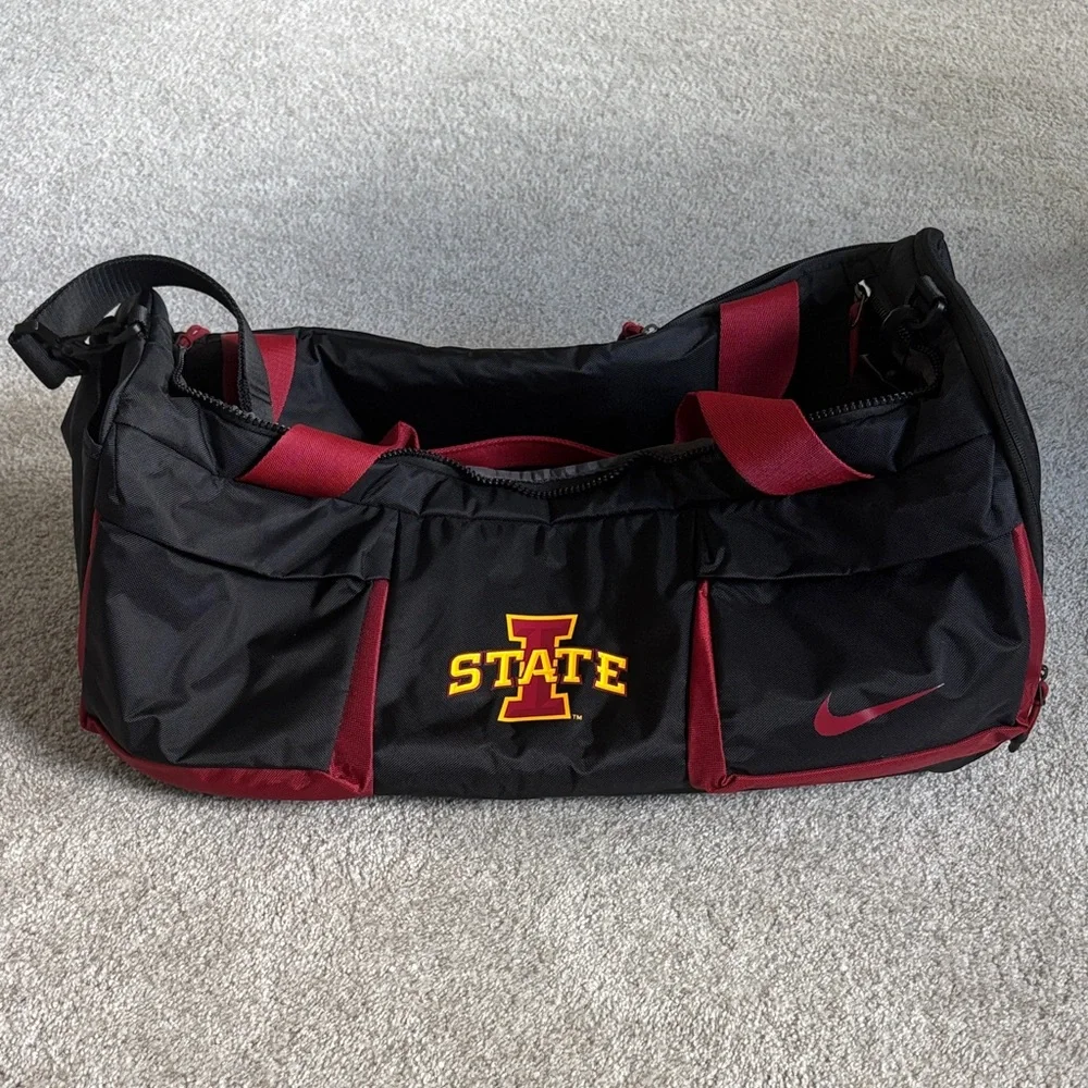 Nike Iowa State Black and Red Duffle Bag